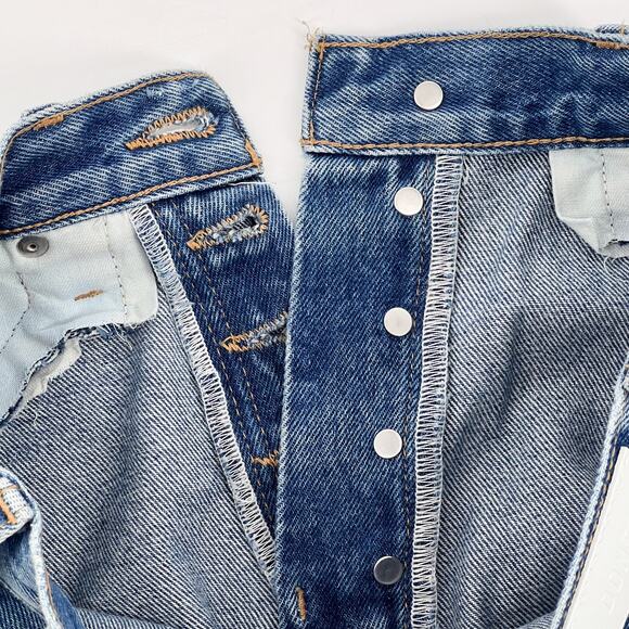 RE/DONE 90s High Rise Loose Jeans Women’s Size 24 Medium Destroyed 12 Distressed - Picture 5 of 11